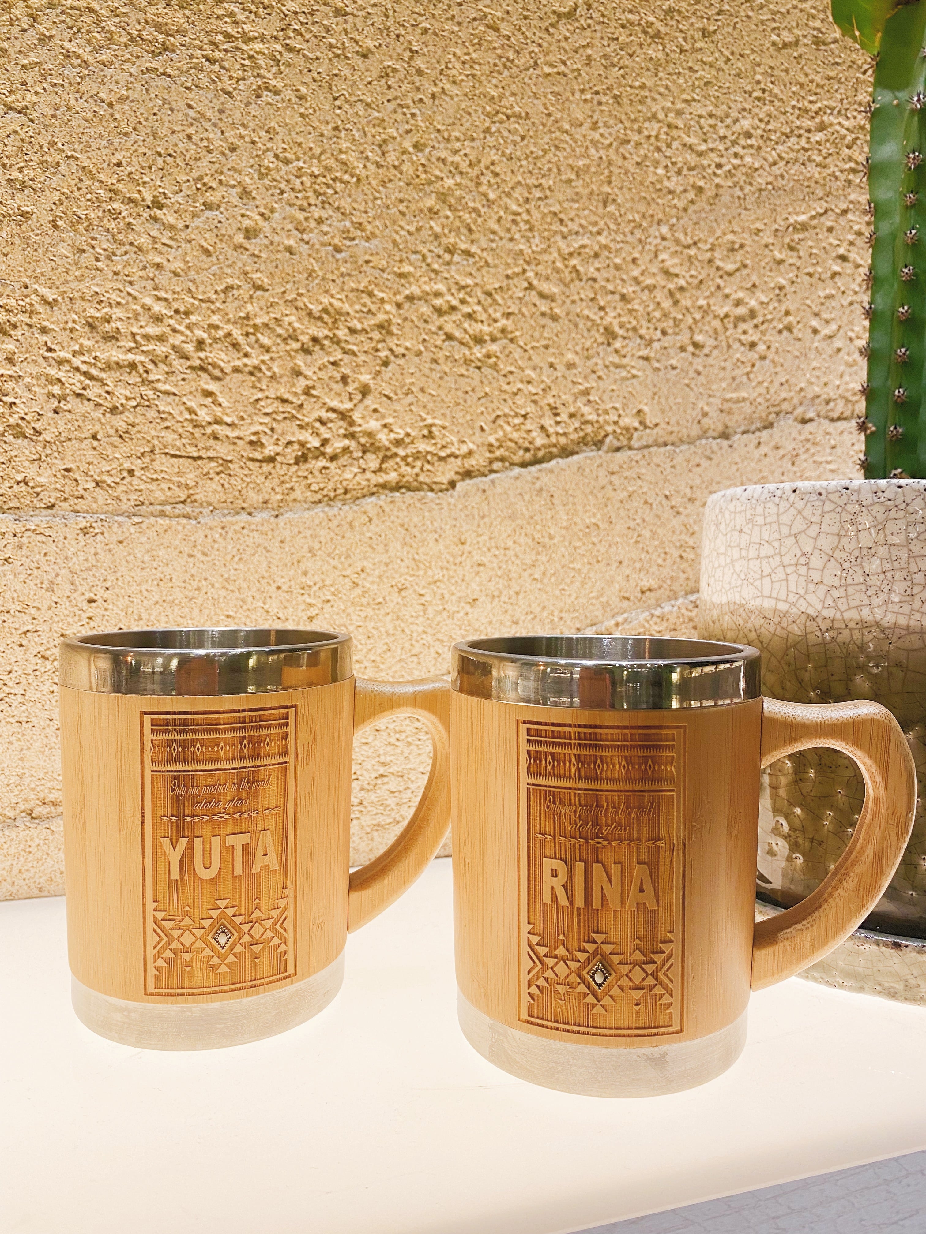Bamboo stainless mug(ortega) | ALOHA GLASS