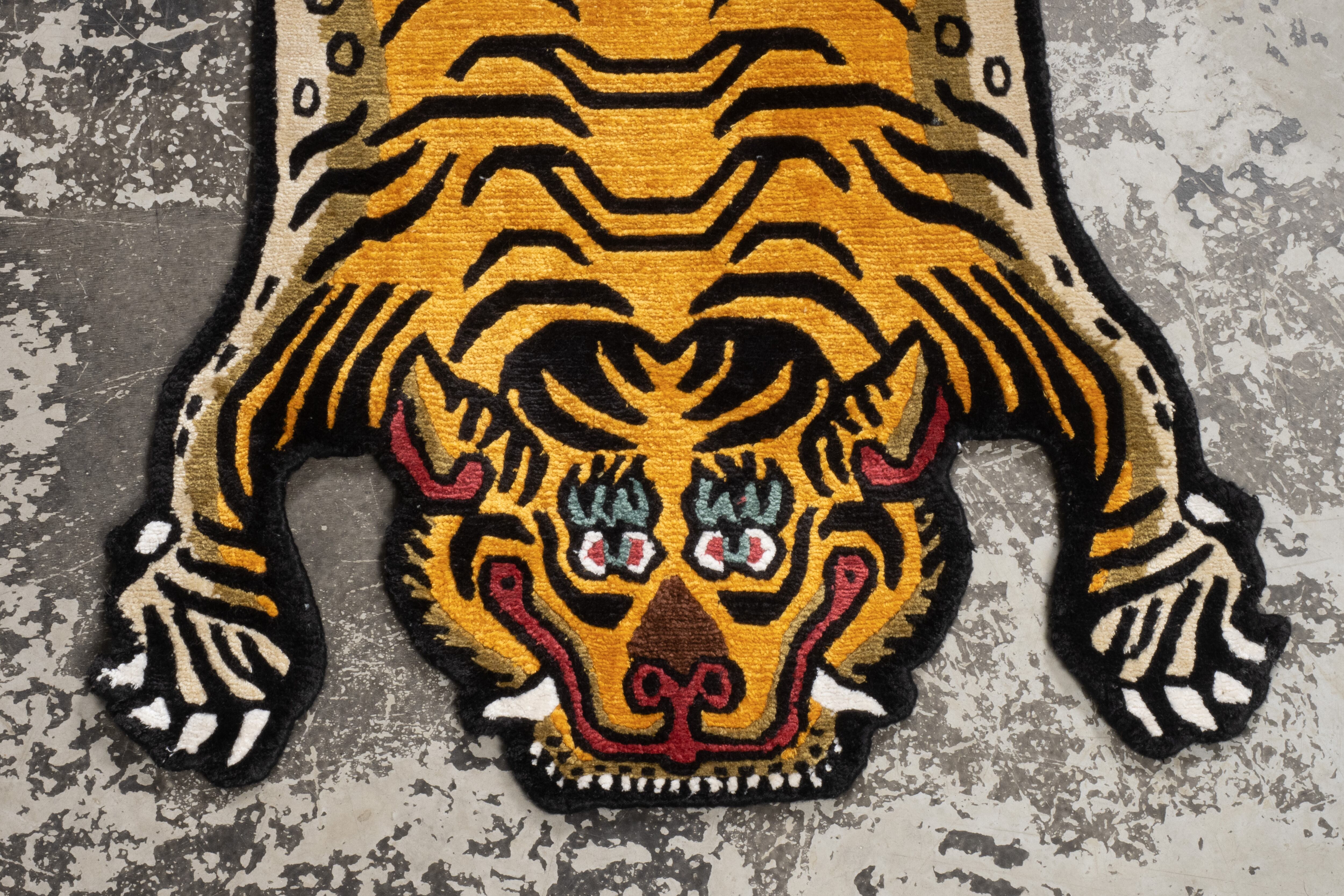 Tibetan Tiger Rug 《XSサイズ・シルク016》チベタンタイガーラグ