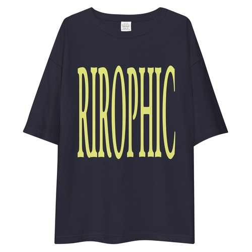 rirophicビッグロゴ T ユニセックス ヘビーウェイト 半袖Tシャツ カラー ネイビー