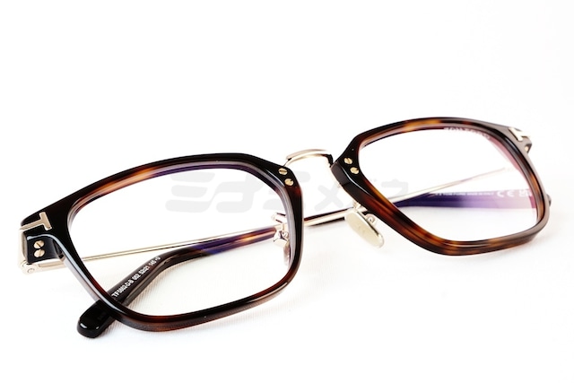 TOM FORD ブルーライトカット TF5862-D-B 052 日本限定 スクエア コンビネーション メンズ レディース 眼鏡 メガネ トムフォード-4枚目