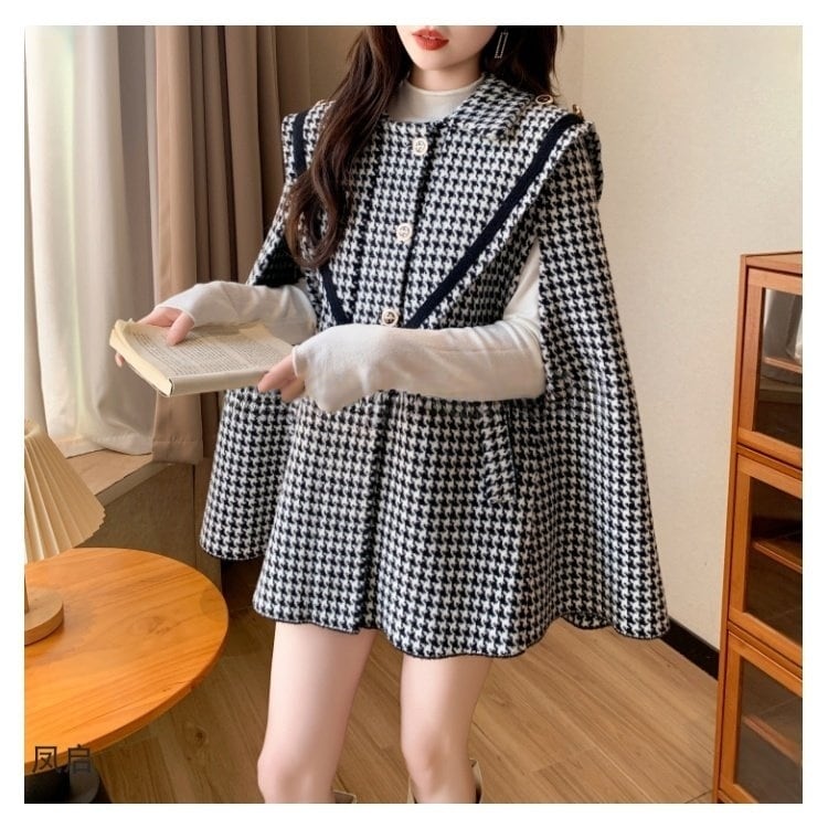 質感のいい 主役級 3色展開 ニットケープコート<F-12552> | MILUNI