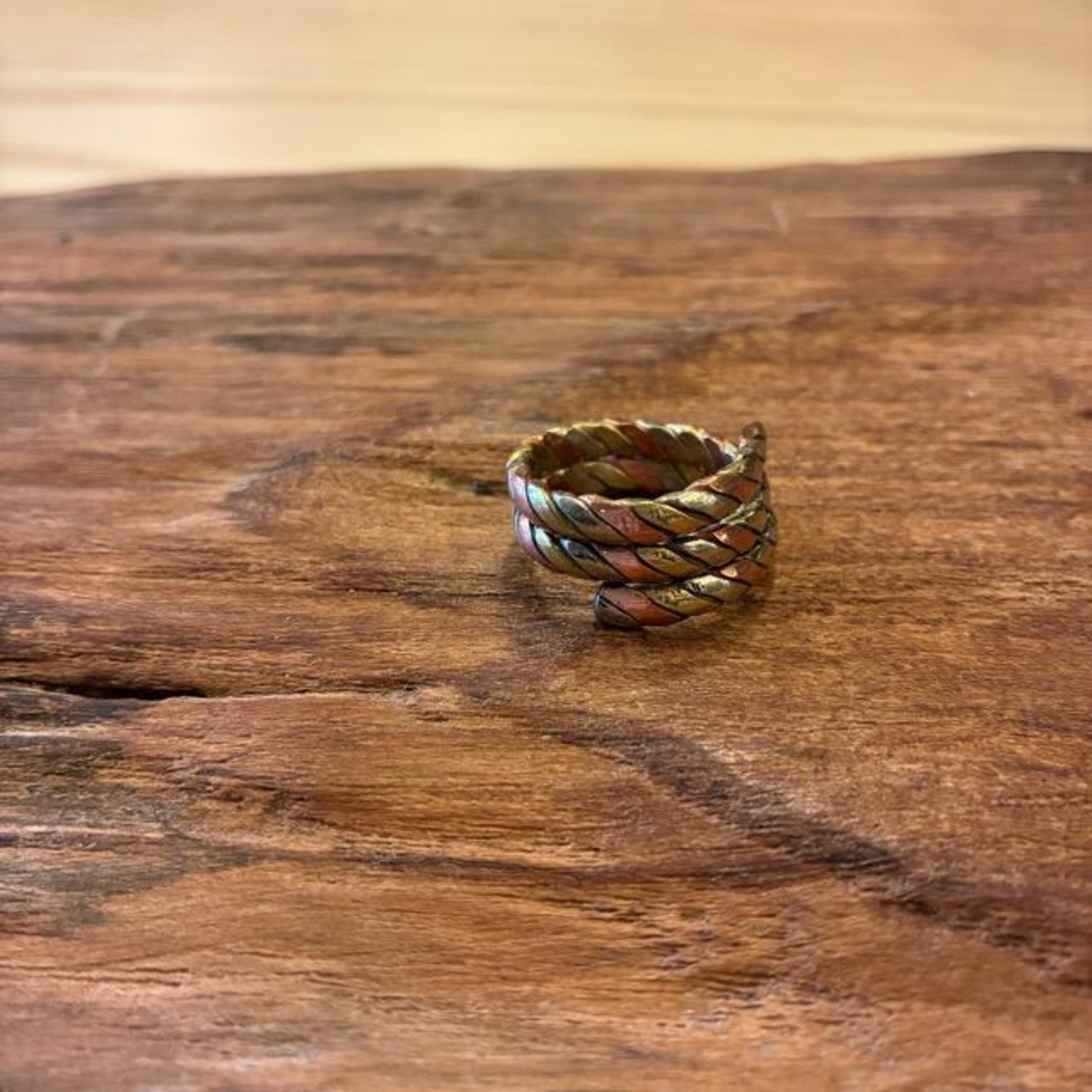TOPANGA Jewelry 　コッパーブラススパイラルダブルリング　14号〜20号　銅　真鍮　指輪　アクセサリー　ジュエリー　プレゼント　レディース　ギフト