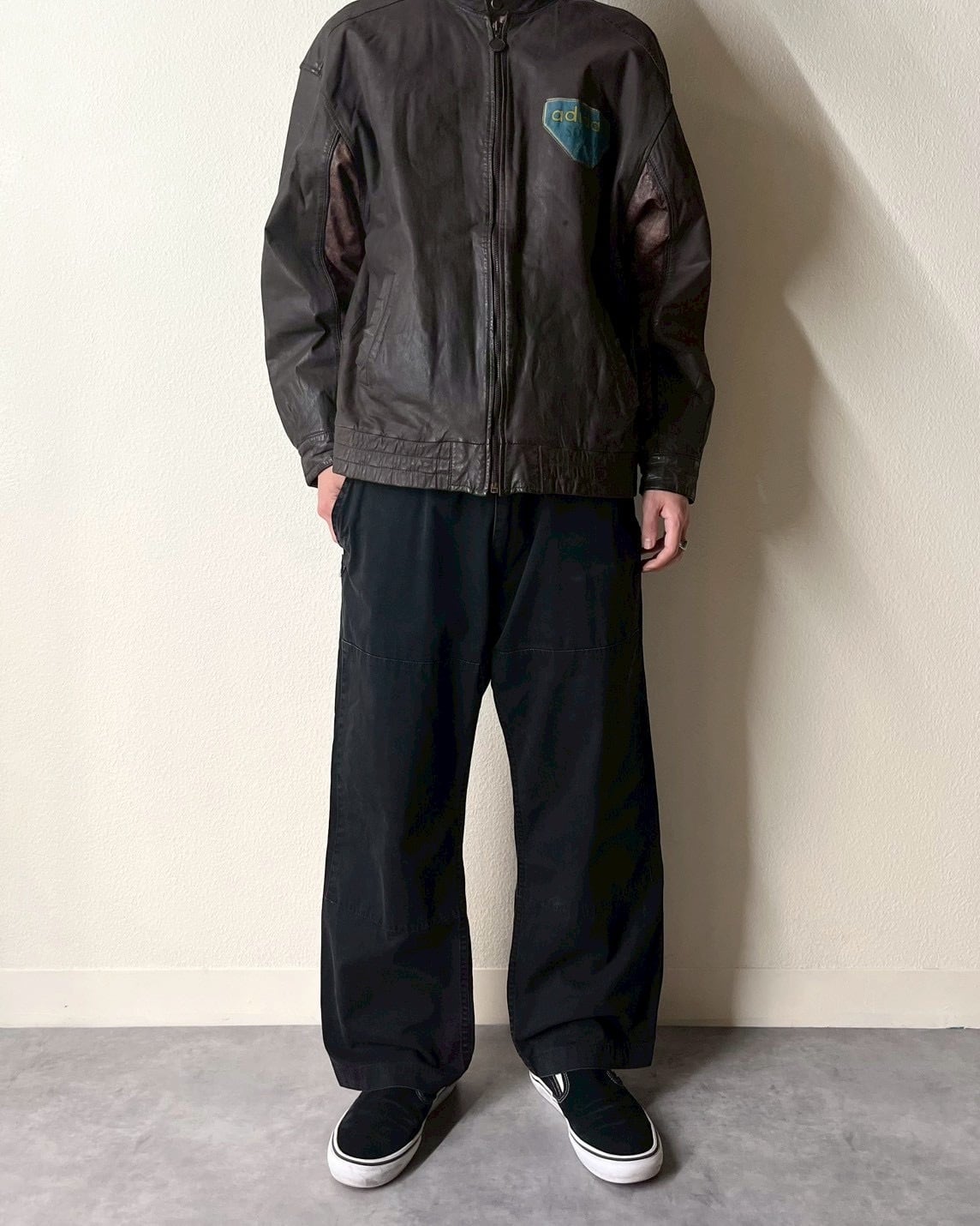00s STUSSY "Double Knee" Cotton Wide Pants