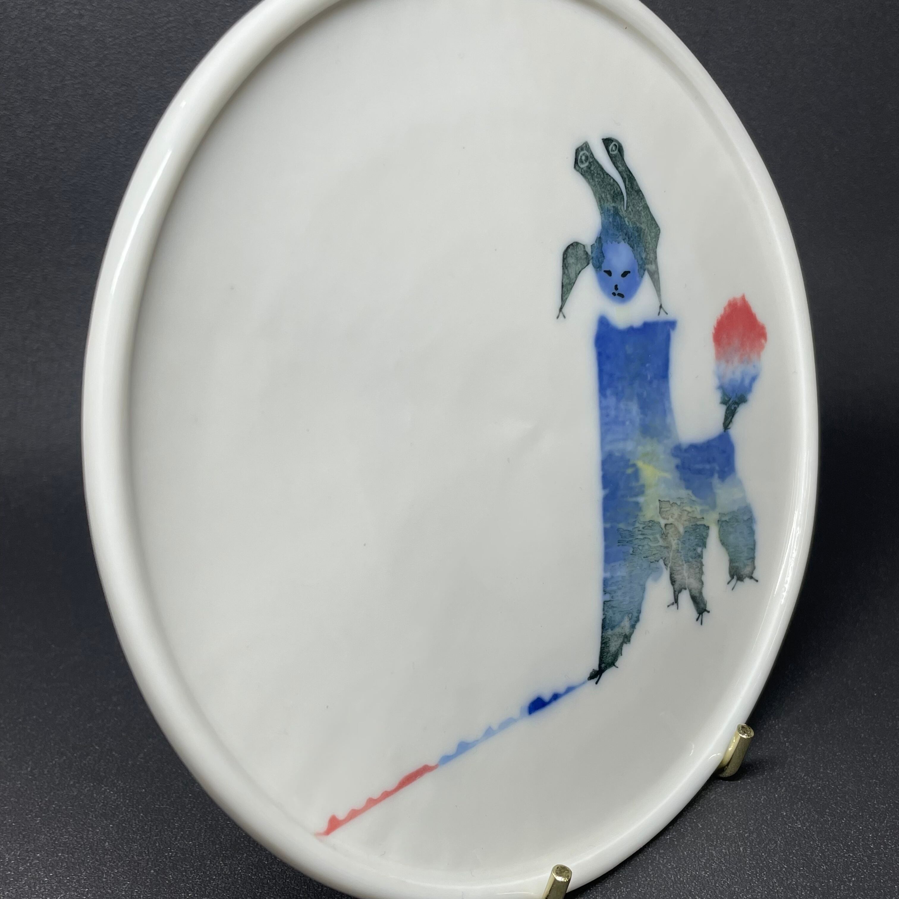 常滑 一ツ松綾乃 和紙染5寸皿 iso227 | ISOBEYA