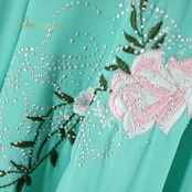 社交ダンス 衣装 スタンダード スカート レッスンウェア 女性用 オールシーズン prima boutique プリマブティック 花柄 グリーン系 ミントグリーン ラインストーン エレガント フレアスカート ダンスウェア ポリエステル 伸縮性 ゴムウエスト おしゃれ 楽チン 軽量 おしとやか 大人 女性用ダンス スカートスタイル 注意事項 シーズンレス 柔らかい ゆったり