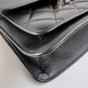 CHANEL シャネル ココマーク  レザー ショルダーバッグ ブラック A-13132