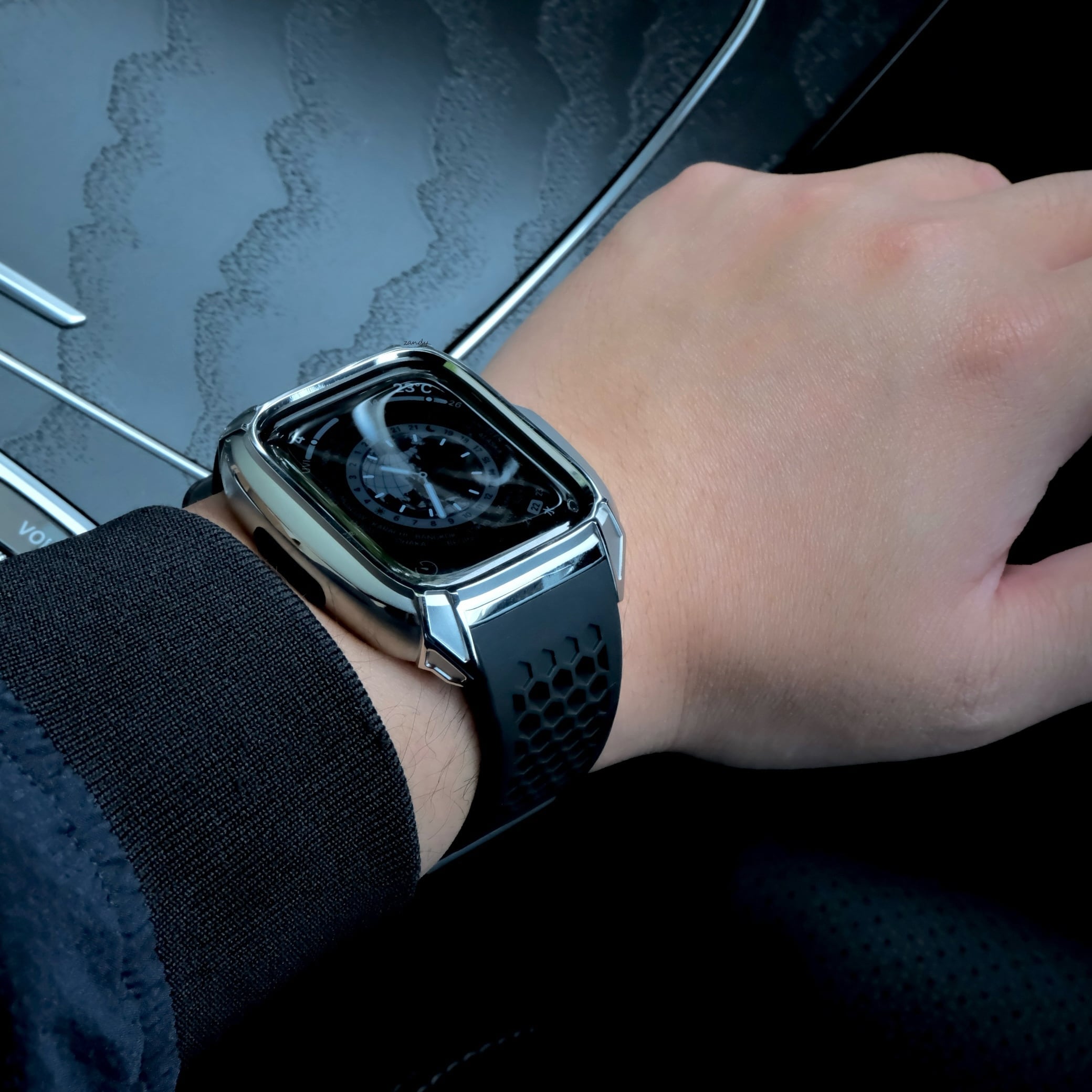 ステンレスフレーム&TPU一体式バンド】A009 ステンレスケース+TPU