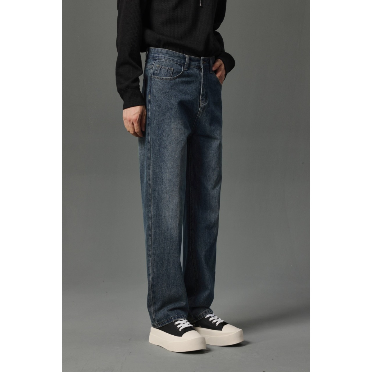 テーパード フルレングス デニムパンツ af0411