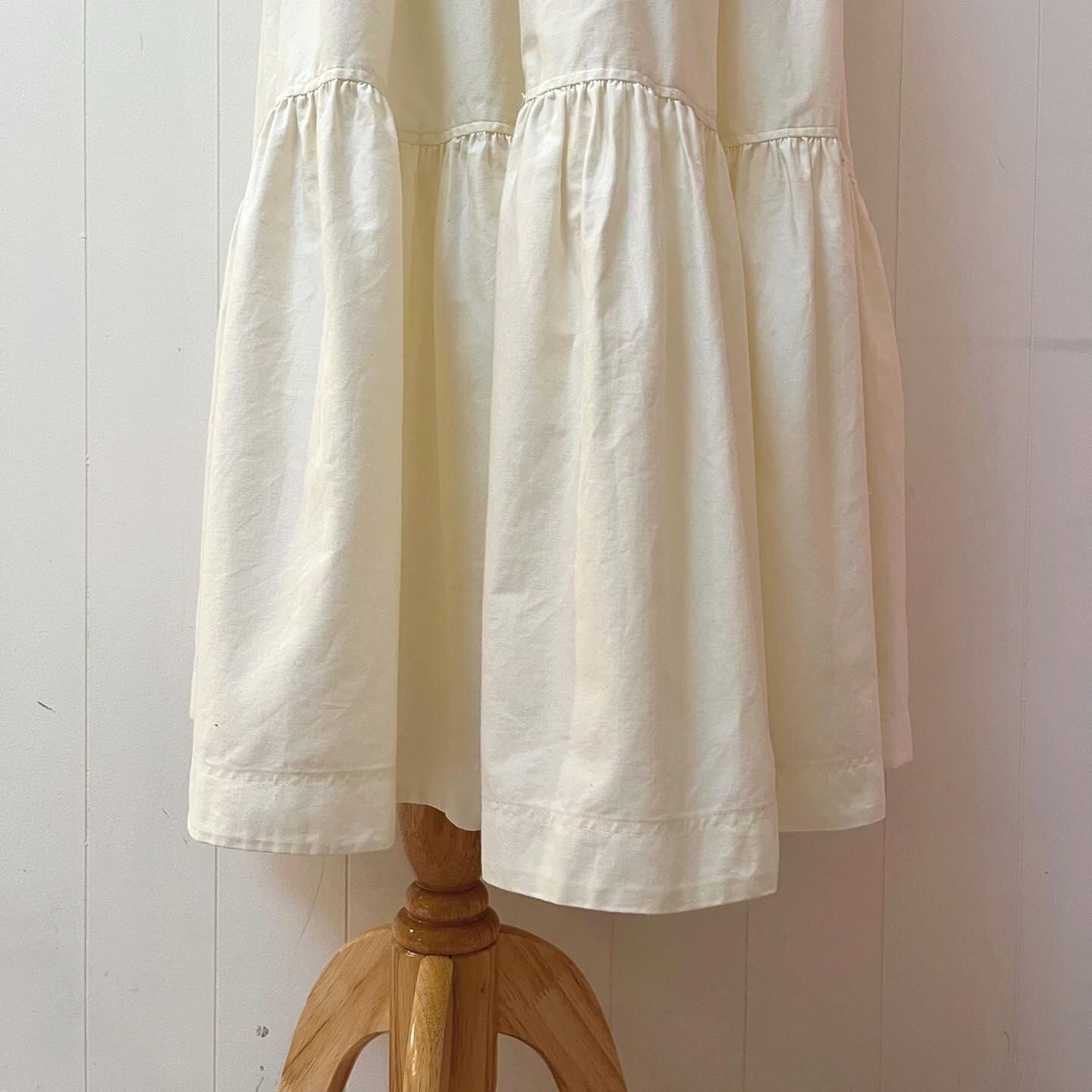 INGEBORG / ecru tiered skirt