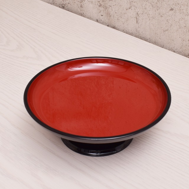 お盆用品【丸型供物台（黒内朱）6寸】お盆用｜祭壇飾り｜