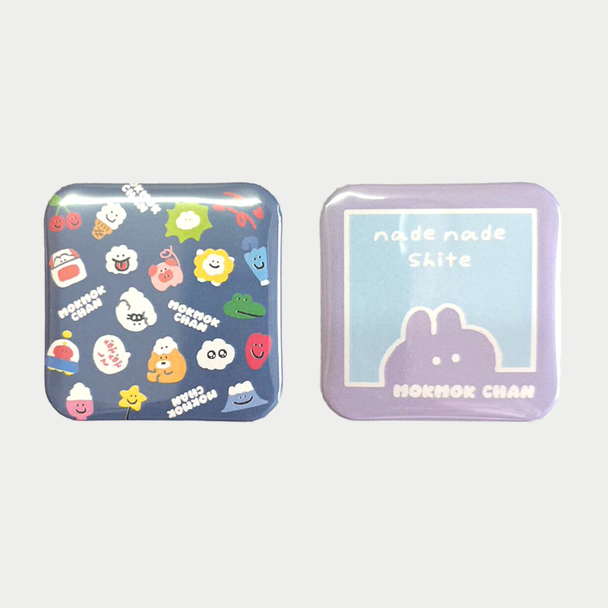 ★もくもくちゃん缶バッジセット Aセット・総柄(MK-409)