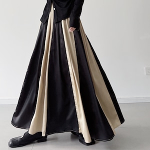Contrast patchwork skirt S1458