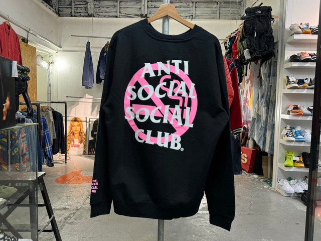 FR2 × ANTI SOCIAL SOCIAL CLUB CREWNECK SWEAT BLACK LARGE 08598