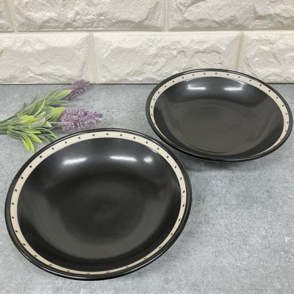 《数量限定》《2枚セット》鉄結晶ドット柄 5.0浅鉢 17cm ドット柄食器【日本製】