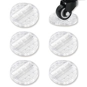 キャスター ストッパー 畳 へこみ 防止 ソファ 滑り止め キャスター 保護 車輪止め 家具 椅子 足 傷防止 固定 透明 ゴム 防音 防振 6個 丸型(クリア)