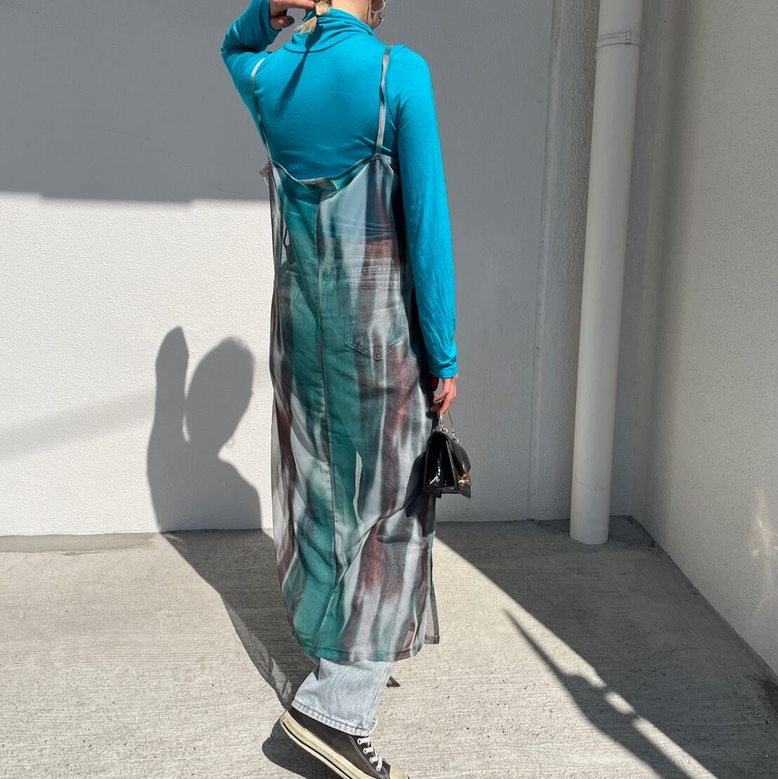 マーブルパターンシアーキャミソールワンピース_LN0456 | lanan(ラナン)