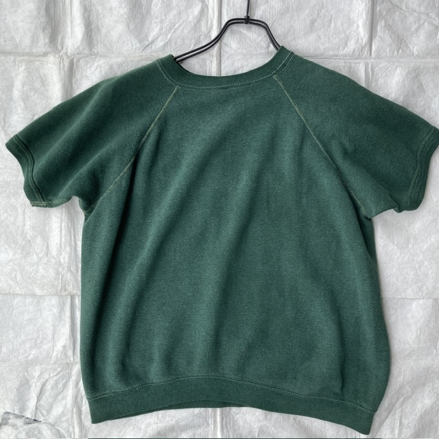 半袖スウェット カレッジ 60s〜70s Theta Alpha Sigma グリーン ラグラン ヴィンテージ古着 画像2