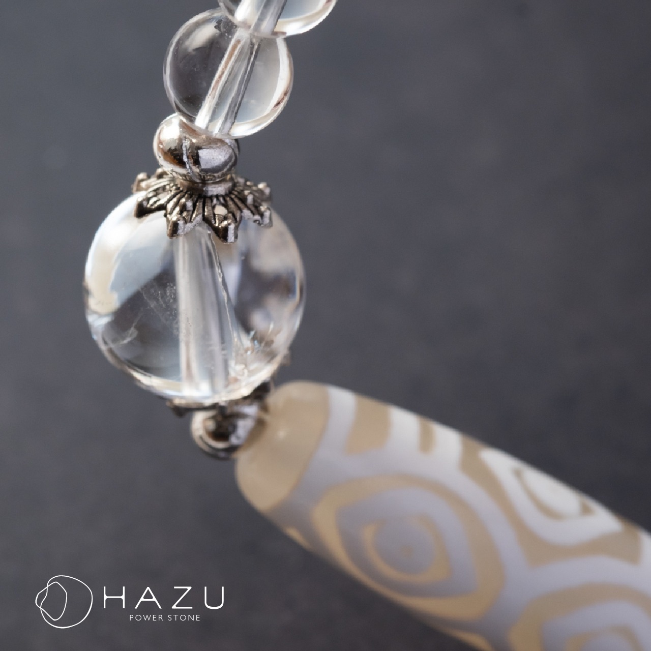 【再販】強運を呼ぶ龍眼の大天珠［龍眼天珠／ホワイトアゲート／アイリスクォーツ／水晶］