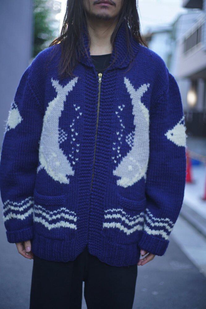 Vintage Cowichan Sweater Killer Whale [1960s-] Vintage Cowichan