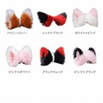 コスプレ小物 猫耳 2色タイプ ねこ耳 ネコ耳 ケモ耳 けも耳 獣耳 ねこみみ ネコミミ けもの 動物 どうぶつ アニマル ハロウィン 仮装 コスプレ小道具 ふわふわ フワフワ キャラクター 変身　k608