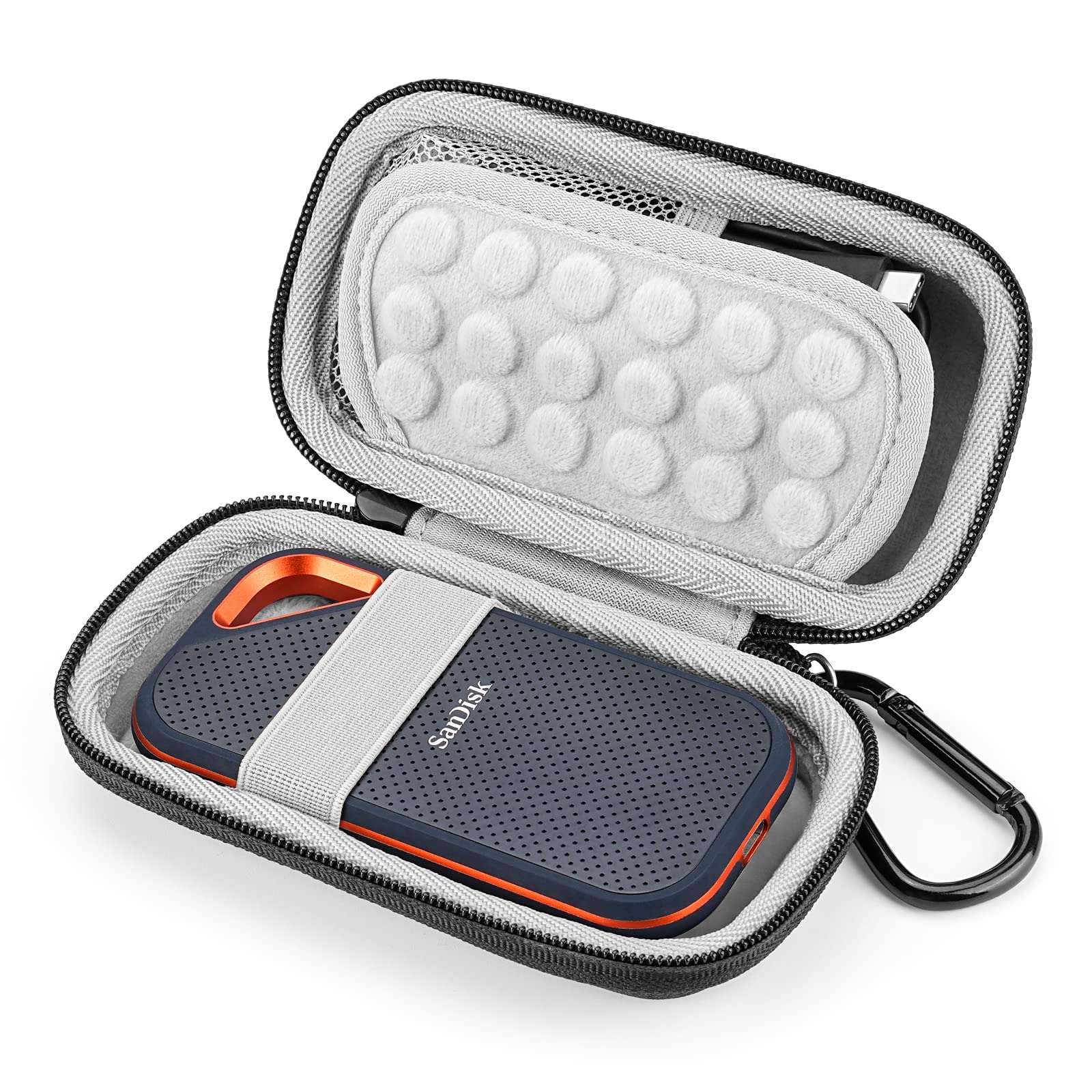 【在庫のみ】Yinke ケース SanDisk SSD/SanDiskポータブルSSD Portable Extreme PRO外付に対応 サンディスク 専用保護収納携帯用(グレー)