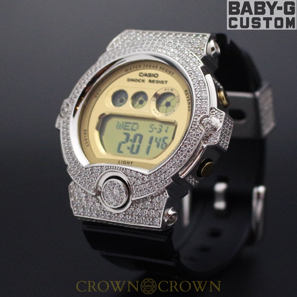 カスタムbaby-g スワロフスキー シルバー925 腕時計 G-SHOCK
