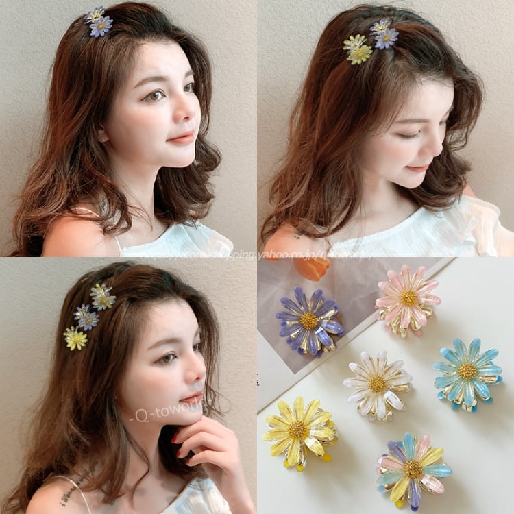 お花のヘアゴム ヘアクリップセット - ベビー