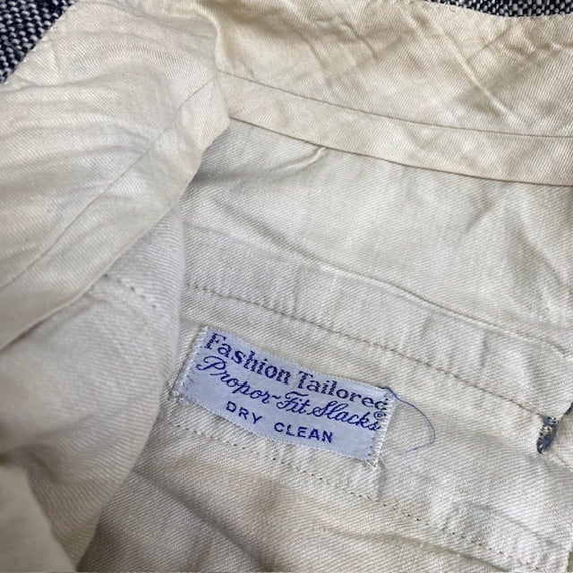60's 60s unknown ウールスラックス ネップ WALDES ZIP 60's 60s unknown ウールスラックス ネップ WALDES ZIP