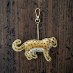 ザリ刺繍バッグチャーム レオパード