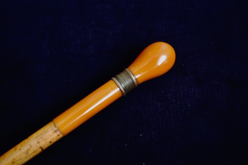 Malacca, Celluloid, Bone Antique Walking Stick