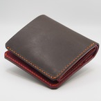2つ折り財布　グレー×パープル
