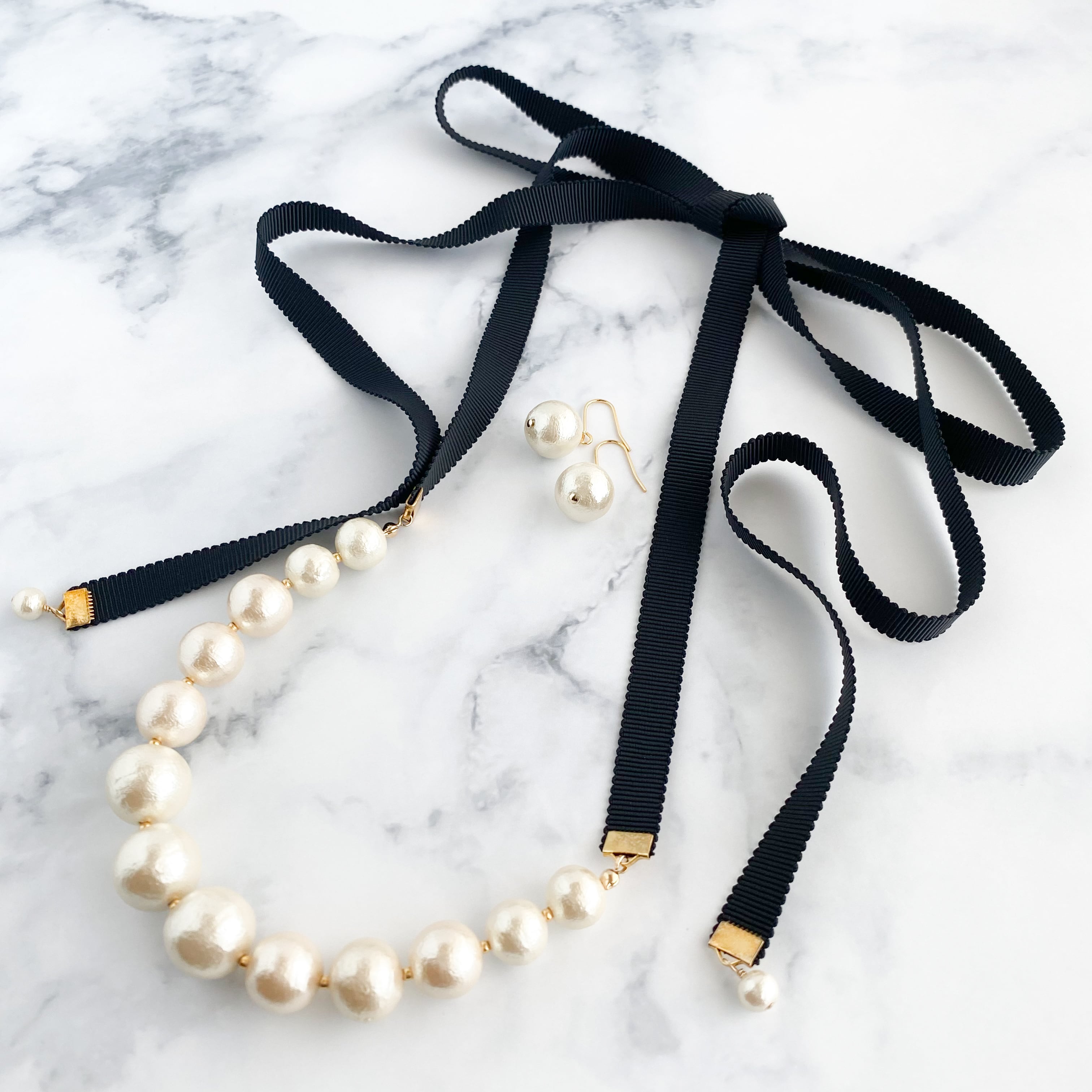 模造真珠ネックレス 留め具ステンレス ワイヤー加工 - 通販