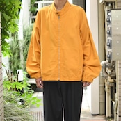 cotton linen stand collar jacket yellow