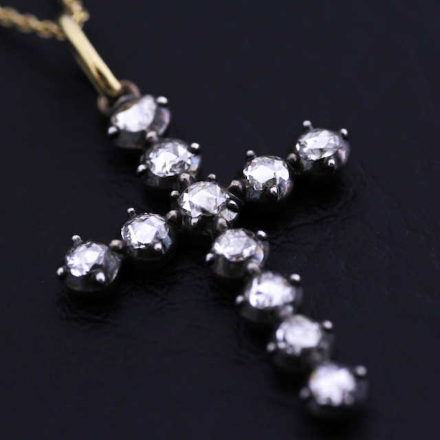 Georgian Rose cut Diamond Cross Pendant　ジョージアン　ローズカットダイヤモンド　クロス　ペンダント