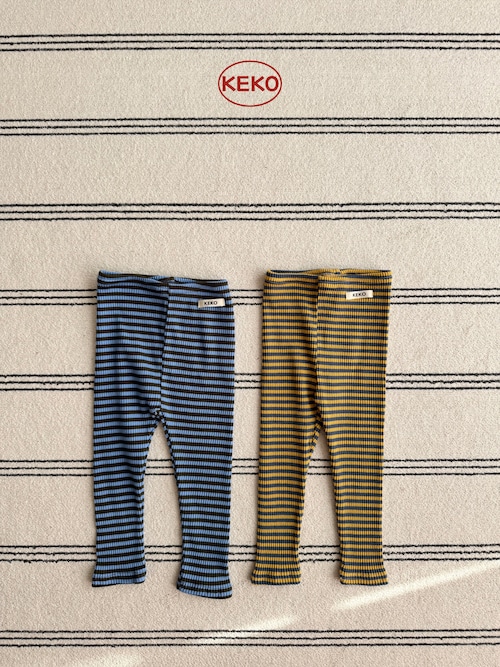 KEKO［取寄］cozy border leggings 26autumn K코지줄레깅