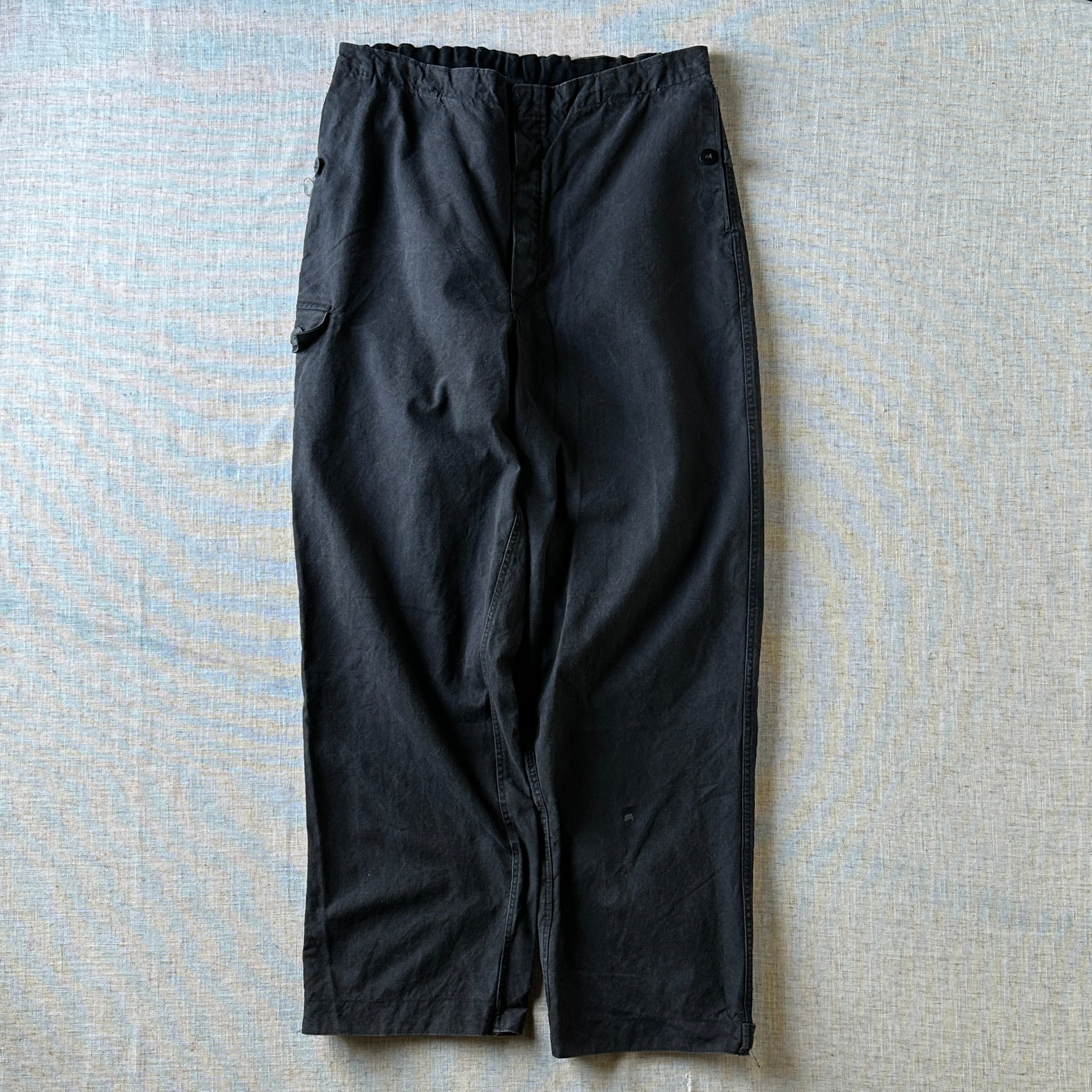 80’s East German Military Work Pants Black Fade,W30,East Germany