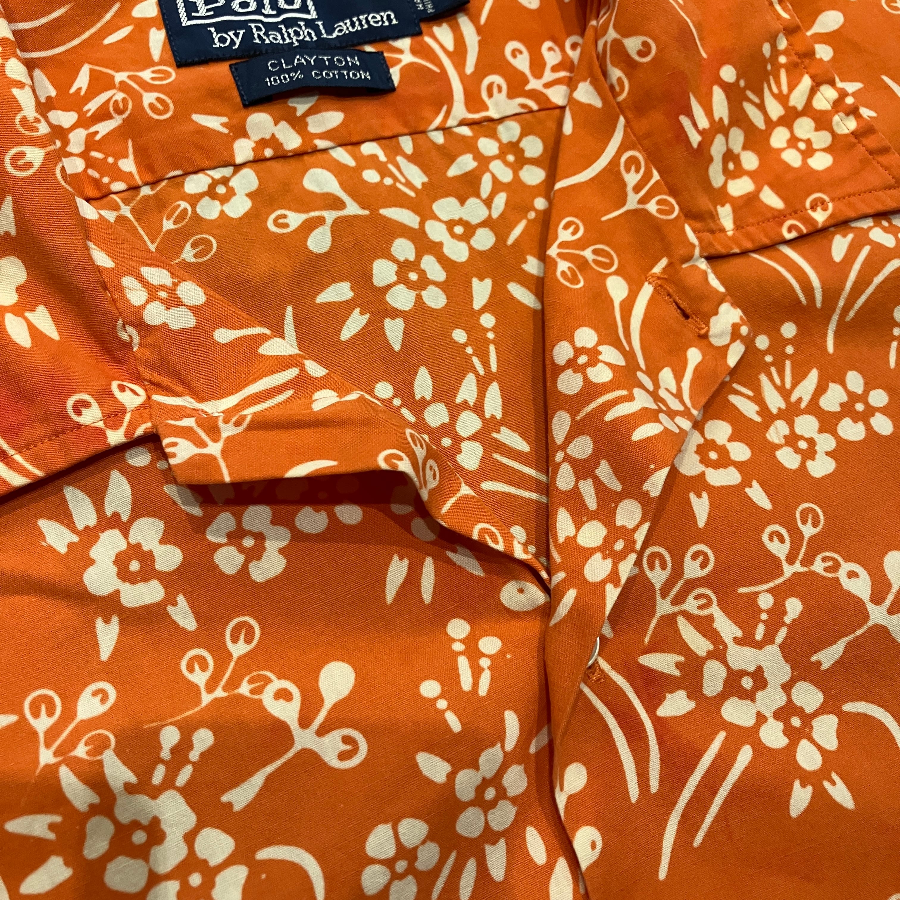 RALPH LAUREN CLAYTON 総柄 SHIRT ORANGE | safarionline