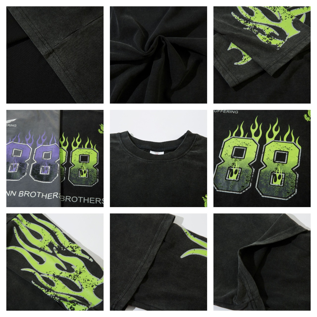 VINTAGE ストリート Flame88 ロングTシャツ T1635