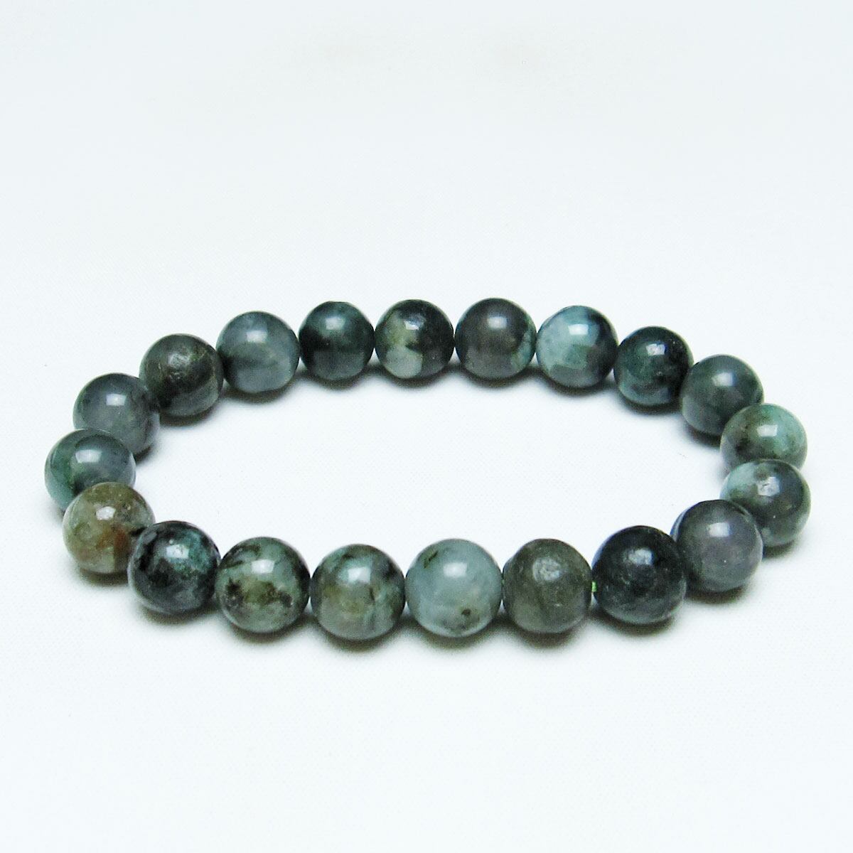 エメラルド ブレスレット 10mm メンズ レディース 一点物 [M便 1/10] 111-32887