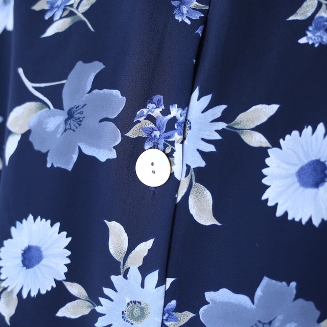 beautiful blue flower pattern over silhouette shirt