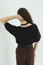 CLANE W FACE NOTCHED RIB OVER TOPS 3色展開