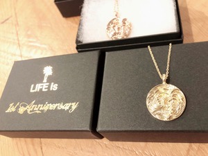 LIFEis 24kgpオリジナルハワイアンジュエリーネックレスBOX付き（ピンクゴールド）￥8900＋tax