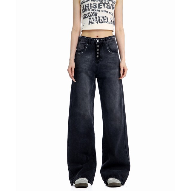 stitched design denim　ステッチデザインデニム　J1873