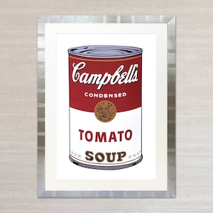 アンディ・ウォーホル「キャンベル・スープ(トマト)1968」展示用フック付大型サイズジークレ ポップアート 絵画