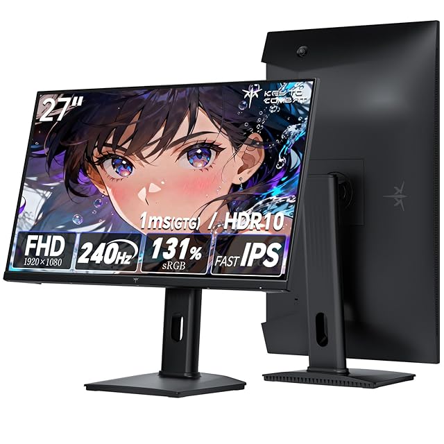 KTC モニター 24インチ、ゲーミングモニター WQHD(2560x1440) Fast IPS