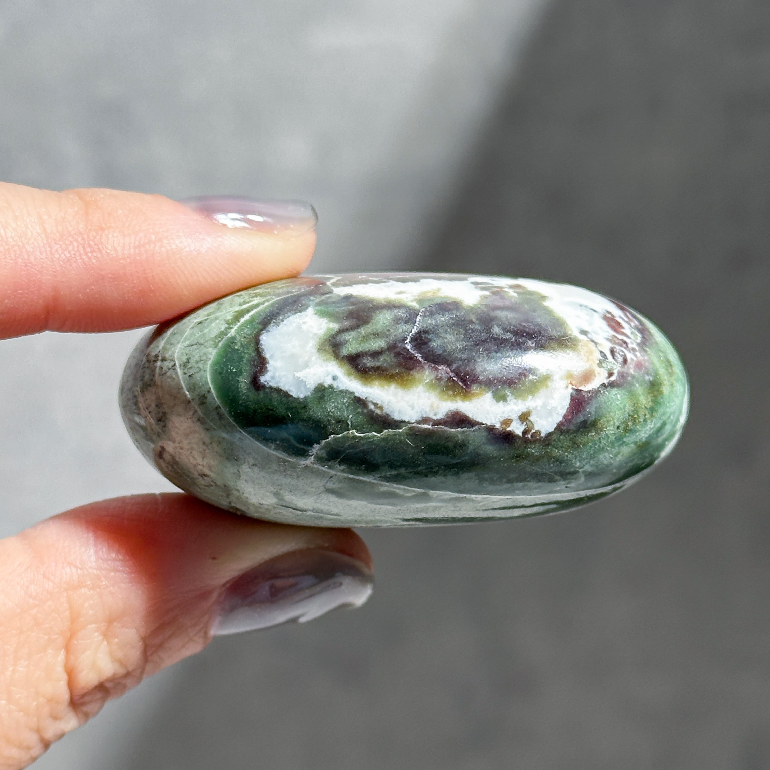 グリーンサードオニキス パームストーン03◇ Green Sardonyx ◇天然石