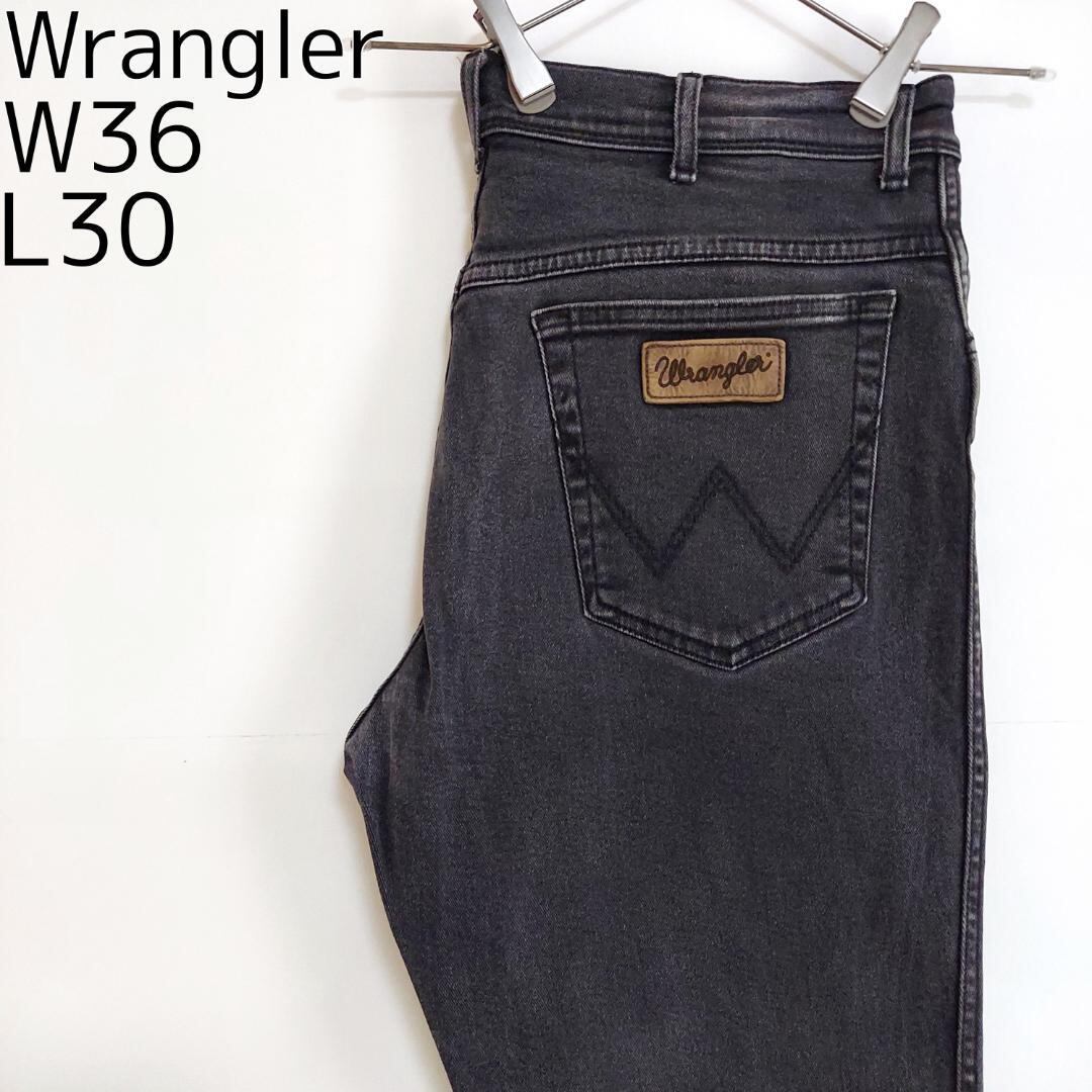W36 Wrangler ラングラー 極太ワイドバギーパンツ ブラックデニム 黒 ...