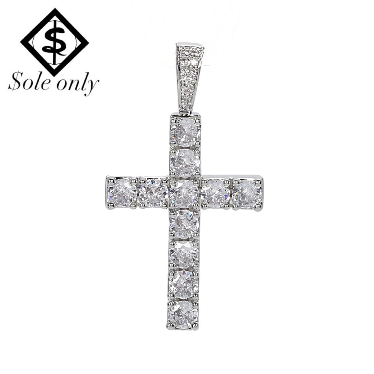 ole only S925 Silver CZ Diamond Tennis Chain Necklace 20inch 4mm