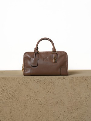 LOEWE ロエベ ブラウン アマソナ28 ゴールド金具 ハンドバッグ
