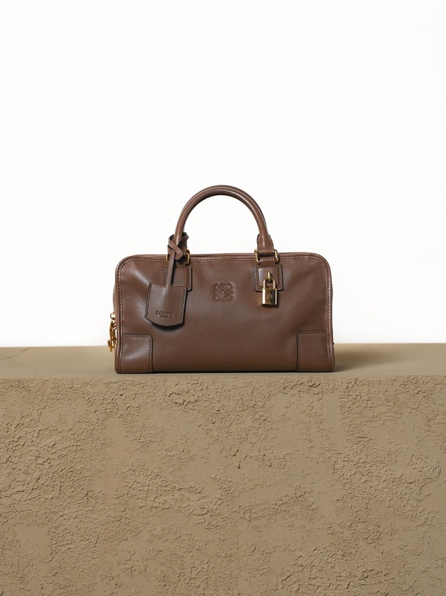 LOEWE ロエベ ブラウン アマソナ28 ゴールド金具 ハンドバッグ